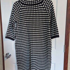 New Directions Large Size B/W Sweater Dress